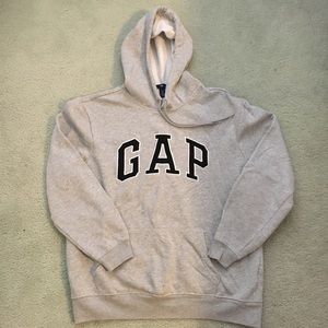 Light Gray GAP Logo Fleece Pullover Hoodie